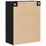 vidaXL Meuble mural Chêne noir 69 5 x 34 x 180 cm Bois d'ingénierie