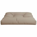 vidaXL Coussin de palette taupe 80x80x12 cm tissu