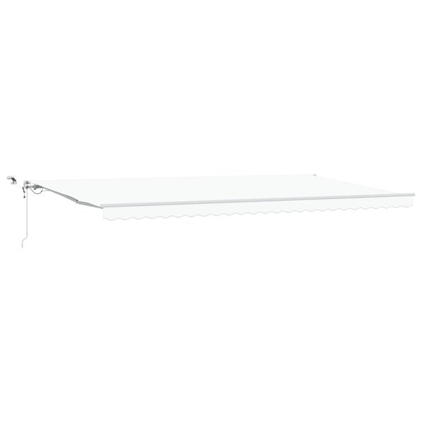 vidaXL Store Rétractable Automatique avec LED Blanc 600x350 cm