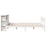 vidaXL Lit bibliothèque sans matelas blanc 160x200 cm bois pin massif