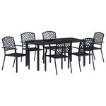vidaXL Ensemble de salle à manger jardin 3 pièces en acier anthracite