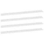 vidaXL Étagères murales 4 Pièces Blanc brillant 115x9x3 cm