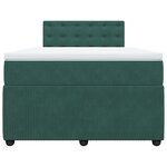 vidaXL Sommier à lattes de lit avec matelas vert foncé 120x190 cm