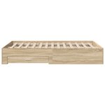 Cadre de lit vidaXL sans matelas avec tiroirs Double en bois d'ingénierie