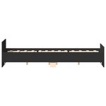 vidaXL Cadre de lit sans matelas noir 135x190 cm