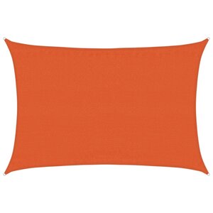 vidaXL Voile d'ombrage 160 g/m² Orange 3 5x4 5 m PEHD
