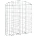vidaXL Panier de gabions arqué 200x30x220/240 cm Fer galvanisé