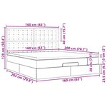 vidaXL Cadre de lit ottoman avec matelas rose 160x200 cm velours
