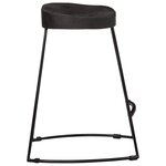 vidaXL Tabourets de bar lot de 2 noir 46x38x52 cm bois manguier massif
