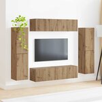 vidaXL Ensemble meuble TV 8 Pièces Chêne artisanal Bois d'ingénierie