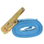 vidaXL Sangle d’arrimage à cliquet 4 Pièces 4 tonnes 8 m x 50 mm Bleu