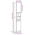 vidaXL Armoire de salle de bain vieux bois bois d'ingénierie