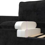 vidaXL Ensemble de Canapés 2 Pièces Noir Polyester