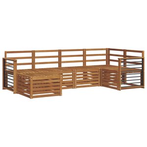 vidaXL Ensemble de canapés d'extérieur 6 pc Naturel Polyester