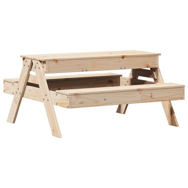 vidaXL Table de pique-nique avec bac à sable pour enfants pin massif