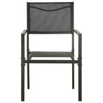 vidaXL Chaises de jardin lot de 4 Textilène et acier Noir anthracite