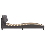vidaXL Cadre de lit avec LED sans matelas gris 100x200 cm