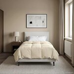 vidaXL Duvet d'été simple Matelassé Crème 140 x 220 cm Microfibre