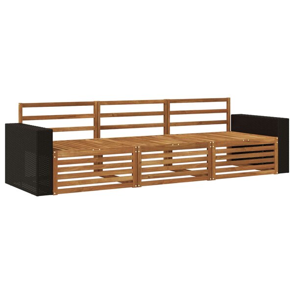 vidaXL Ensemble de canapés d'extérieur 3 pc Naturel