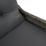 vidaXL Fauteuil inclinable en polyrotin gris