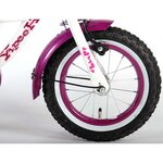 Volare 61209 - Vélo enfant Heart Cruiser 12 pouces blanc violet