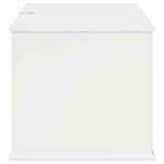 vidaXL Maison pour chat Blanc Brillant 85 x 55 x 50 cm