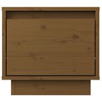 vidaXL Table de chevet Marron miel 35x34x32 cm Bois de pin solide