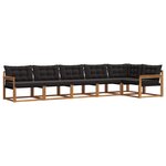 vidaXL Ensemble de canapés d'extérieur 6 pc Naturel et Noir