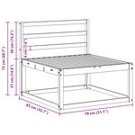 vidaXL Ensemble de canapés d'extérieur 3 pc Naturel