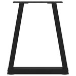 vidaXL Pieds de table basse en forme de V 2 pièces Noir 28 x (42-43 3) cm Acier