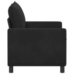 vidaXL Canapé Noir 126 x 81 x 87 5 cm Velours