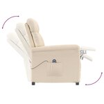 vidaXL Fauteuil inclinable électrique Beige Microfibre