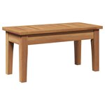 vidaXL Ensemble de bancs de jardin en bois massif - 2 pièces