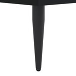 vidaXL Cadre de lit sans matelas noir 200x200 cm bois d'ingénierie