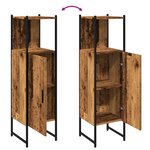 vidaXL Armoire salle de bain vieux bois 33x33x120 5 cm bois ingénierie