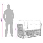 vidaXL Ensemble de canapé de jardin 5 Pièces Gris polyrotin
