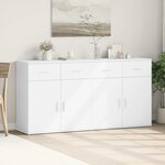 vidaXL Buffets 2 Pièces blanc 79x38x80 cm bois d’ingénierie
