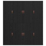 vidaXL Cadre de lit Chêne noir 200 x 200 x 31 5 cm Bois d'ingénierie