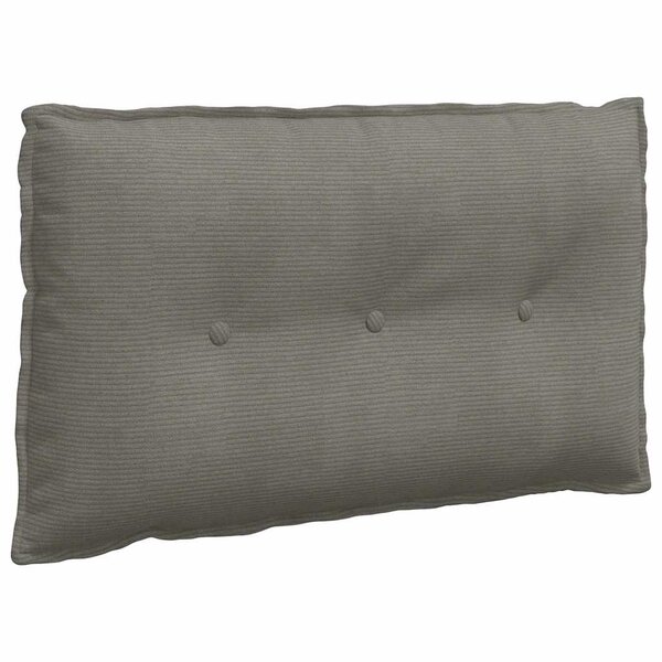 vidaXL Coussin de Dos Gris clair 80 x 50 cm Tissu en velours côtelé