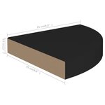 vidaXL Étagères d'angle flottantes 2 Pièces noir 25x25x3 8 cm MDF
