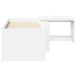 vidaXL Lit haut pour enfants avec bureau Blanc 90 x 190 cm