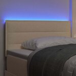vidaXL Tête de lit LED avec des lumières à LED Crème 90 cm tissu
