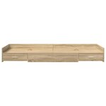 vidaXL Cadre de lit Chêne Sonoma 98 5 x 200 cm Bois d'ingénierie