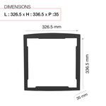 Cadre d'encastrement Noir Sablé RAL 2100 MS
