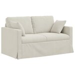 vidaXL Canapé 2 Pièces Crème 138 x 78 x 80 cm Velours