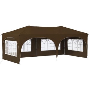 vidaXL Tente de fête pop-up 575 x 288 x 245 cm Taupe Tissu Oxford