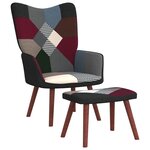 vidaXL Chaise de relaxation avec repose-pied Patchwork Tissu