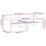 vidaXL Lit de jour sans matelas 100x200 cm bois de pin massif