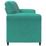 vidaXL Sofa 2 places Turquoise 158 x 83 x 95 cm Velours