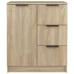 vidaXL Buffets 2 Pièces Chêne sonoma 60x30x70 cm Bois d'ingénierie